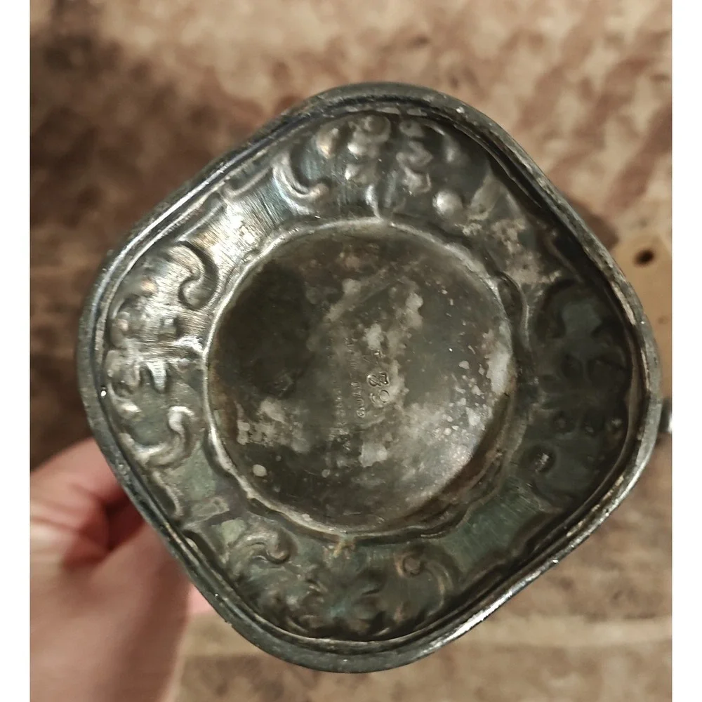 Antique American Silver Plate Ornate sugar Bowl
